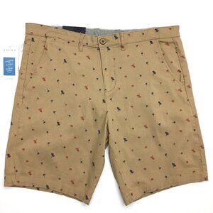 NEW Jachs New York Men's Bleecker Shorts Tan Palm Trees Print size 34